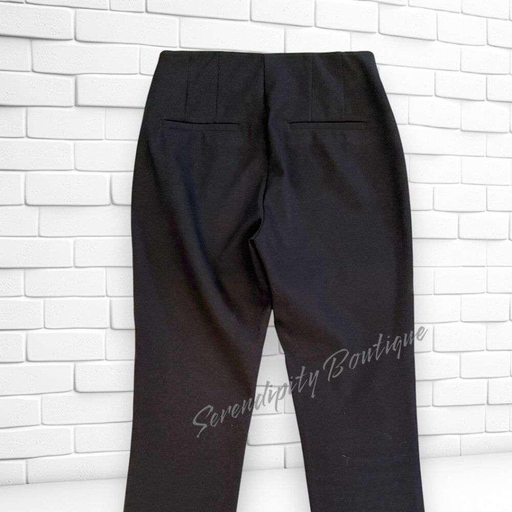 LOFT Sleek Slimming Side Ziper Pull On Black Skinny Dress Pants - Picture 5 of 10